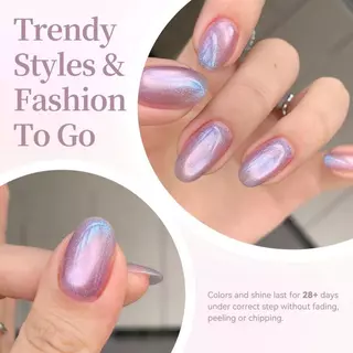 BORN PRETTY 6 สี Nice Coast สีม่วงแมวแม่เหล็กเจลโปแลนด์ชุดสีชมพู Ultra Shine Glitter UV LED เจลเคลือบเงา