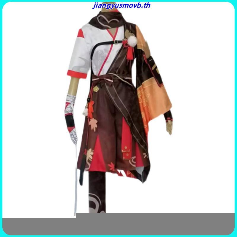 Genshin Impact Kaedehara Kazuha Cosplay Costume วิกผมคอสเพลย์ ซามูไร ครบชุด สําหรับผู้ชาย และผู้หญิง