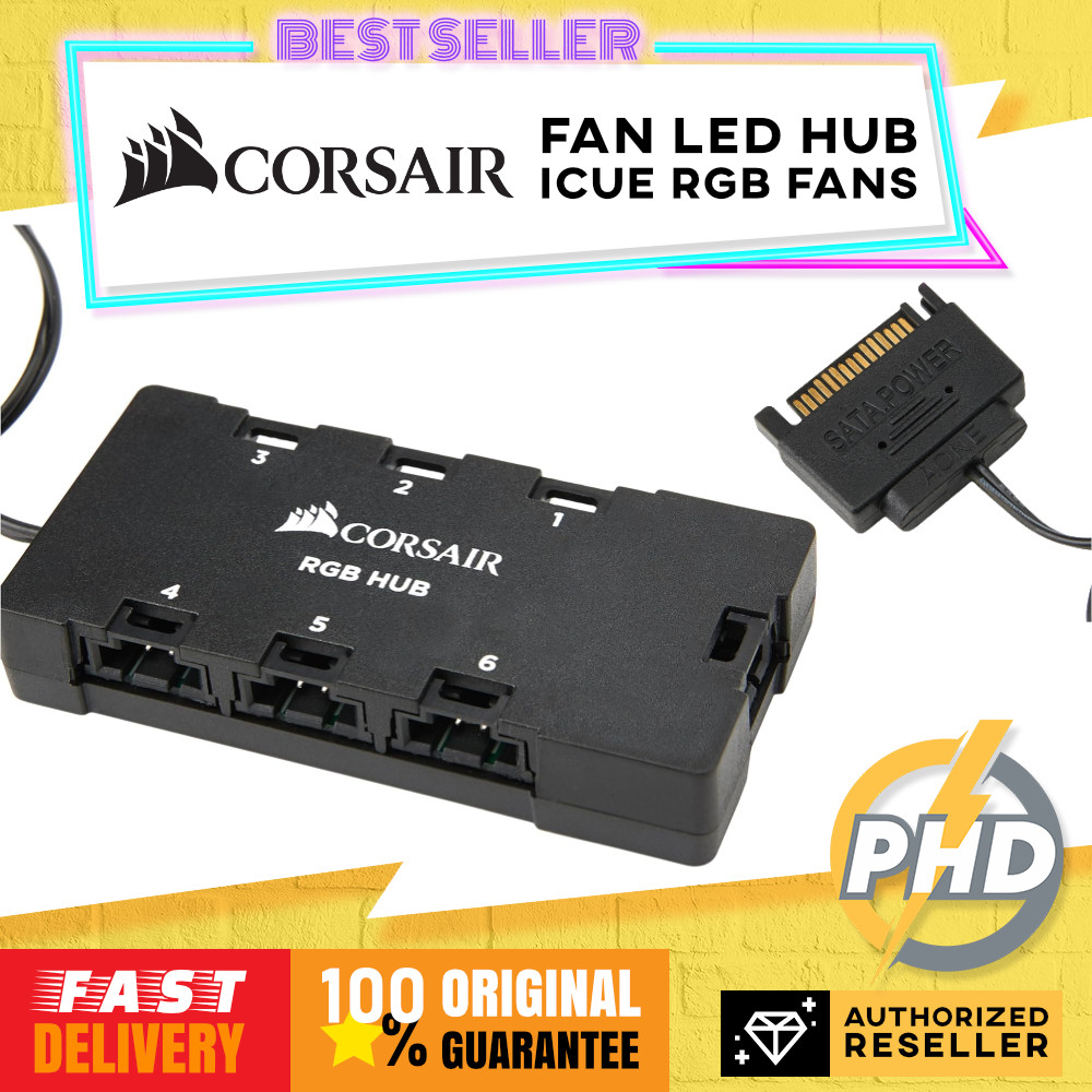 Corsair RGB Fan LED Hub [6 พอร์ต สําหรับแฟนๆ Corsair RGB]