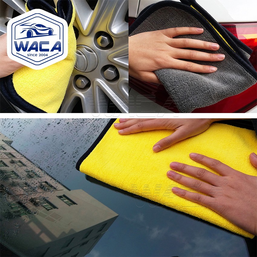 WACA Premium 40x30cm ผ้าไมโครไฟเบอร์ 2สี  เหนียว นุ่ม 1ชิ้น - รูปที่ 5