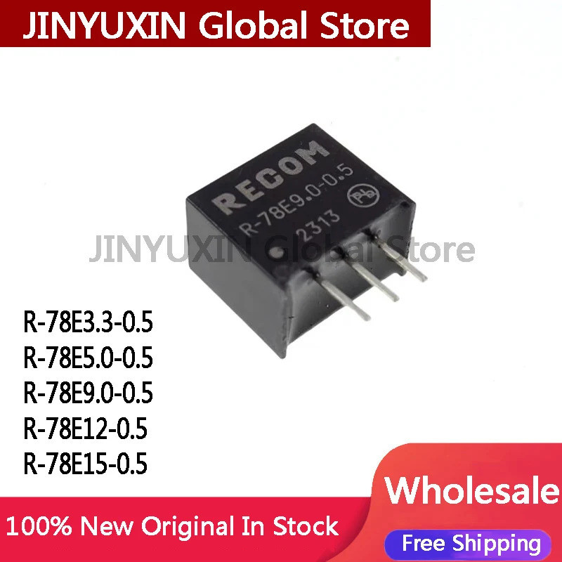 5PCS R-78E3.3 R-78E3.3-0.5 R-78E5.0 R-78E5.0-0.5 R-78E9.0 R-78E9.0-0.5 R-78E12 R-78E12 R-78E15-0.5 R