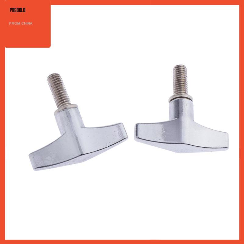 [Predolo] 2x Cymbal Stand Wing Screw สําหรับชิ้นส่วนกลอง Quick Release Cymbal Wingnut 6mm
