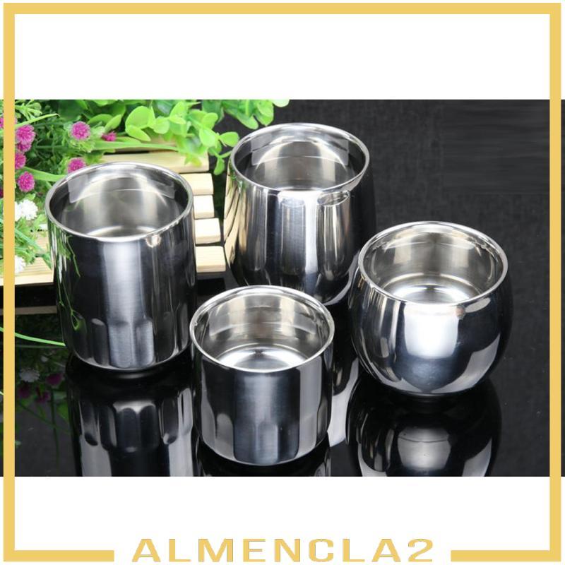 [Almencla2] แก้วตรงสแตนเลสแบบพกพาแก้วน้ําเดินทาง 120ml / 200ml