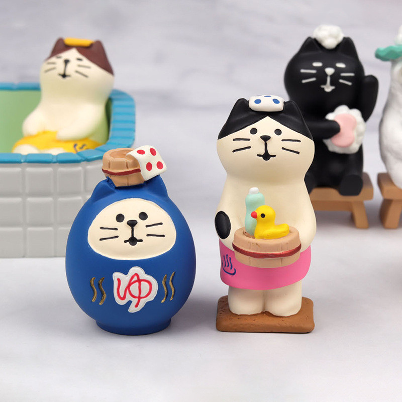 สไตล์ญี่ปุ่น ZAKKA แมวน่ารักเครื่องประดับทําด้วยมือ b日式ZAKKA猫咪可爱手工件泡汤温猫面桌粒树小件艺品260130WW