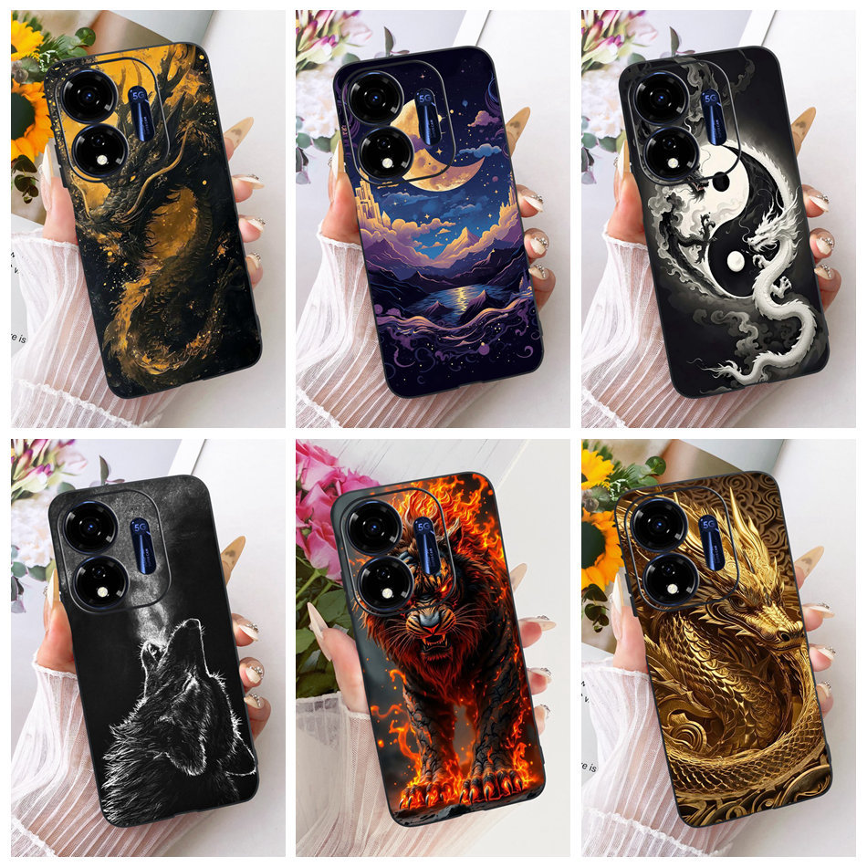 สําหรับ Itel P55 5G P661N P665L A666L A666LN ใหม่ Cool Tiger Dragon รูปแบบเคสโทรศัพท์ ItelP55 P 55 4