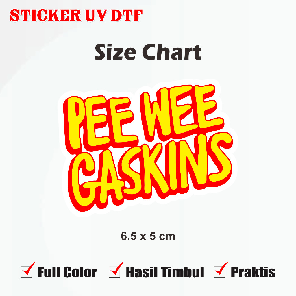 Pee Wee Gaskins Band Stickers Glossy Full Color Stickers PWG Indie LV/Up UV DTF Multi Stickers