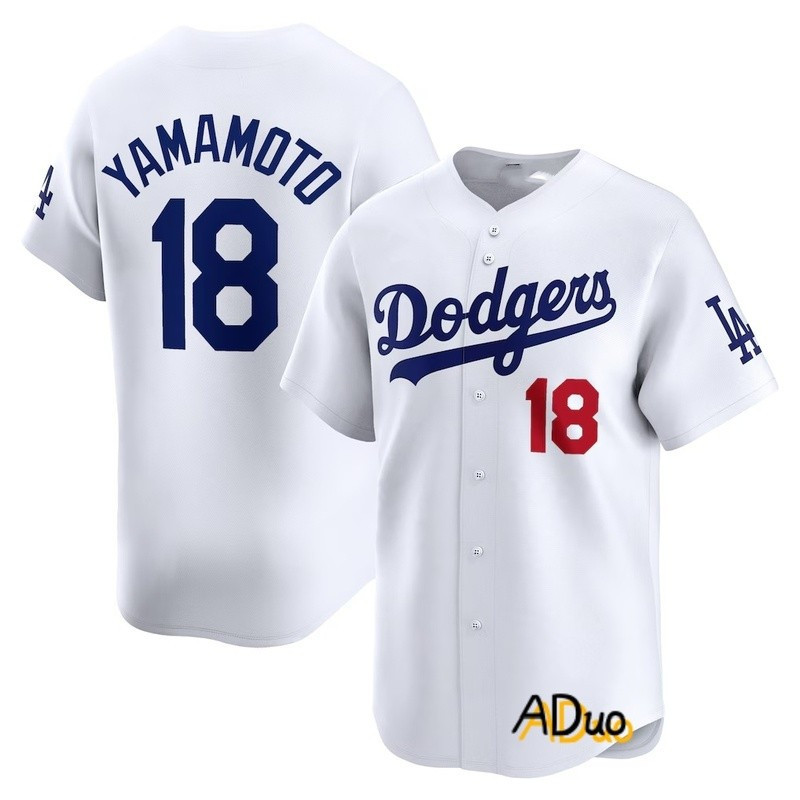 Mens Los Angeles Dodgers Yoshinobu Yamamoto White Baseball T-Shirt
