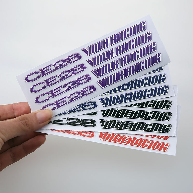 CE28volkracing ดัดแปลง Hub สติกเกอร์รถ CE28 ยางรถยางขอบเหล็กรถสติกเกอร์
