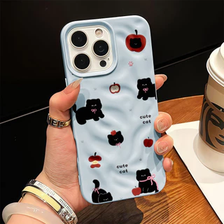 ✨จัดส่งฟรีในพื้นที่✨เคสโทรศัพท์อุกกาบาตสุนัขสีดำน่ารักสำหรับ iPhone 16 15 14 13 12 11 6 7 8 Plus Pro Promax