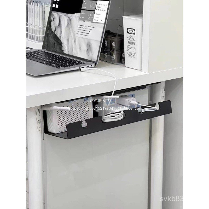 Hole Punch Storage Tidy-up Line Slot ภายใต้สายไฟโต๊ะฟรีการจัดการเส้นคงที่โต๊ะคอมพิวเตอร์ Tidy-up ด้า