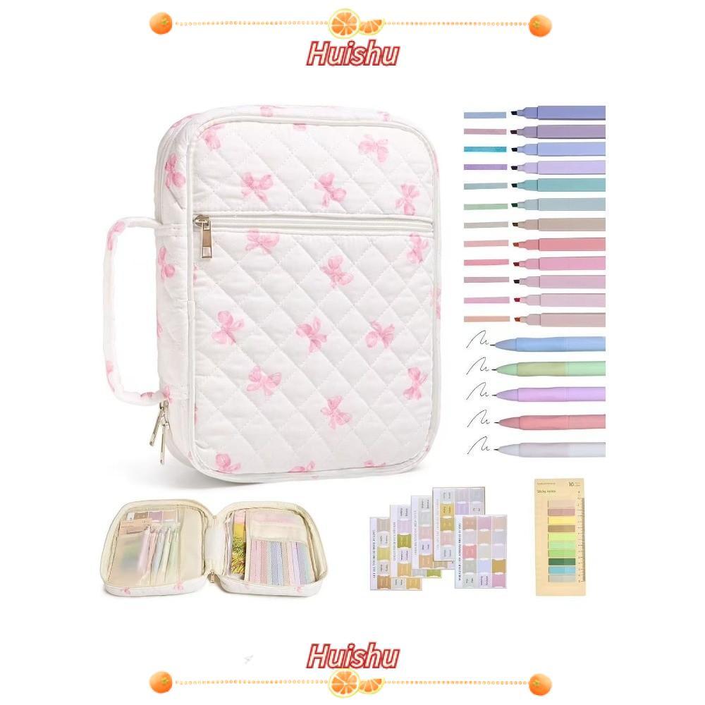 HUISHU Bible Cover Bag, Floral Design Handle Bible Cover ,กระเป๋าซิปกระเป๋าเก็บโบสถ์