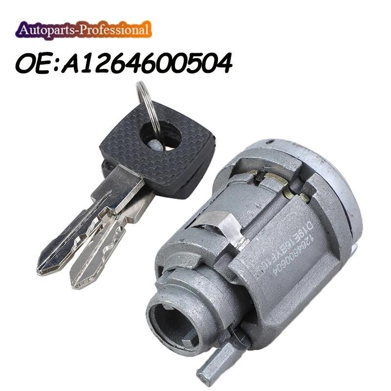 ใหม่ กระบอกล็อคสวิตช์จุดระเบิด พร้อมกุญแจ ก1264600504 1264600504 1264620379 สําหรับ Mercedes Benz W1
