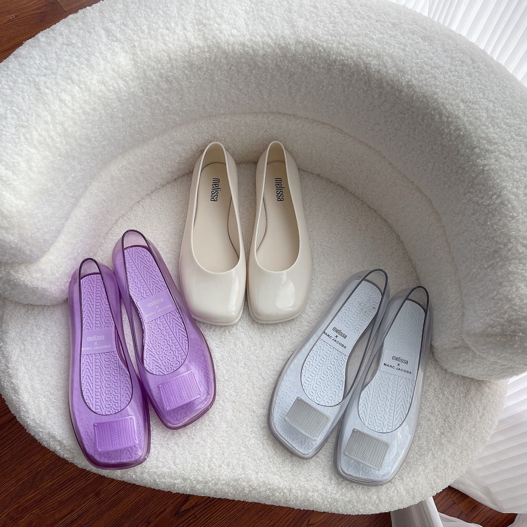 Melissa Square Toe Shoes Ladies Flat Ballet Shoes