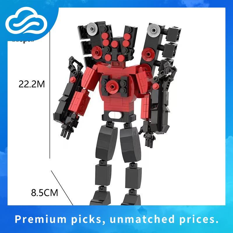 เข้ากันได้กับ Lego skibidi toilet titan/titan tv man v3/titan cameraman v2/titan เจาะ man v3 Buildin