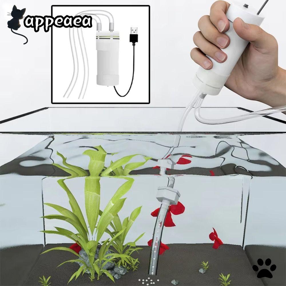 APPEAEA Self Priming ปั๊ม, USB 5V 2A Fish Tank Water Changer, ทนทาน Mini Plus Drainer Aquarium เครื่