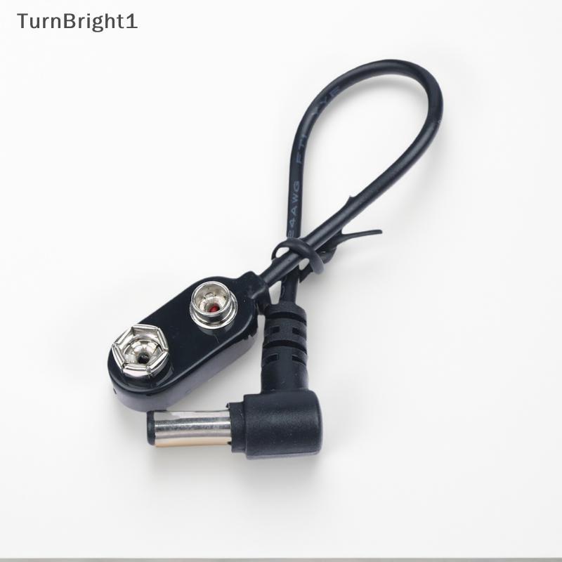 [TurnBright] Effect Pedal 9V แบตเตอรี่คลิป Converter สายไฟ Snap Connector สําหรับกีตาร์เหยียบแบตเตอรี่อะแดปเตอร์จ่ายไฟ (*^▽^*)