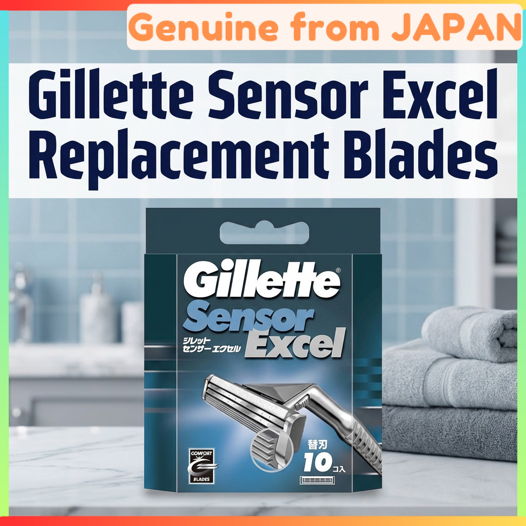 Gillette Sensor Excel Replacement Blades 10-Pack Men's Manual Razor Shaving Set