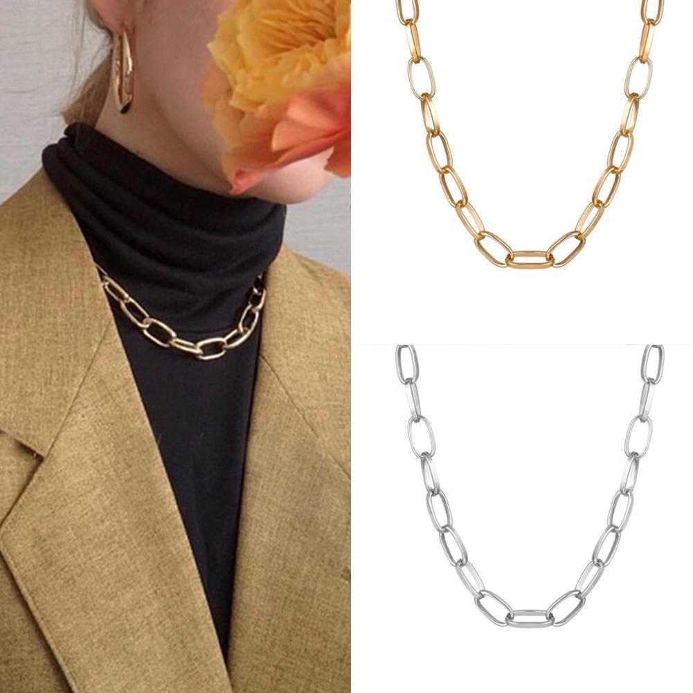 สร้อยคอโซ่หนาบุคลิกภาพสร้อยคอโซ่กระดูกไหปลาร้าโซ่หนา R3C3