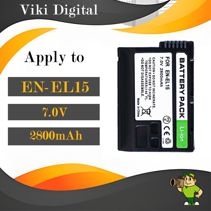แบตเตอรี่ EN-EL15/EL15A สำหรับ Nikon กล้อง D850 D810 D800 D750 D610 D600 D7500 （OEM battery）