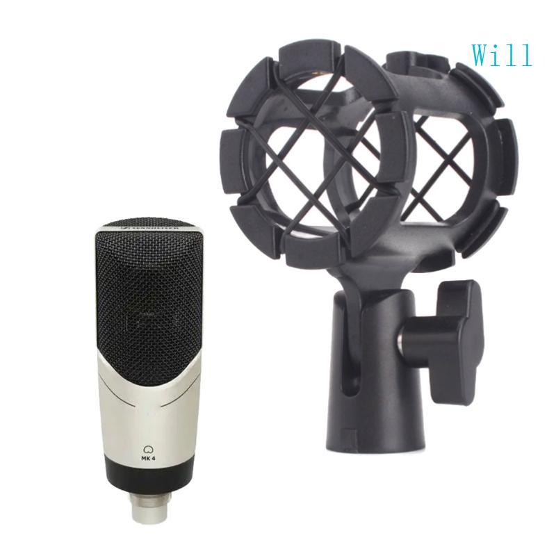 จะ Professional ไมโครโฟน Shock Mount ไมโครโฟน Shock Stand Universal Mic Holder Clamp สําหรับไมโครโฟน