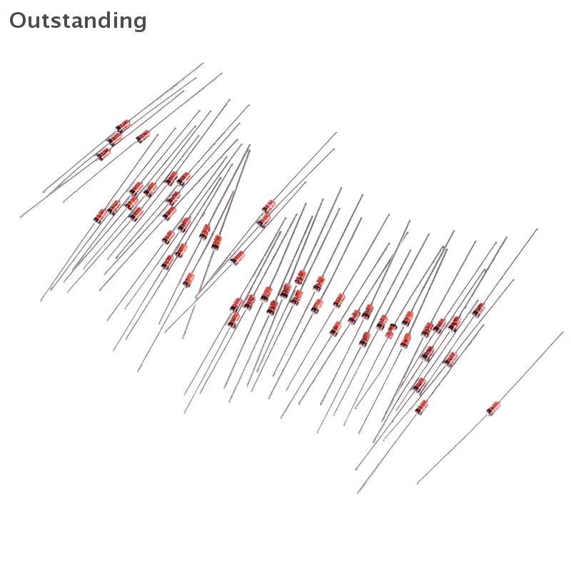 ที่โดดเด่น 50 ชิ้น 1W 5.1V Zener ไดโอด 1N4733A 1N4733 IN4733A IN4733 5V1 โวลต์ DO-35 ใหม่