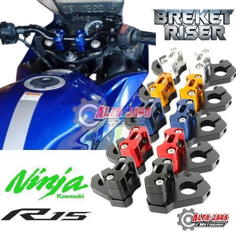 Rzr ขายึดแฮนด์ Plus Raiser สําหรับ Ninja R / SS / RR และ Yamaha R15 V2 รถจักรยานยนต์ - ขายึดเท่านั้น, Ninja R / SS / RR เหล็กสลักเกลียวรถจักรยานยนต์ - ขายึดเท่านั้น, Ninja R / SS / RR