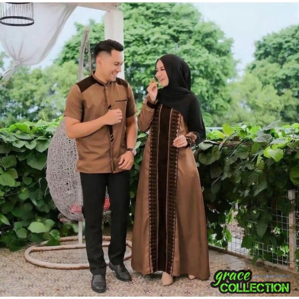 GRAC3COLLA MUSLIM FASHION - QADIRA 2IN1 COUPLE GAMIS SIZE L & XL / เสื้อผ้าว่ายน้ํา / เสื้อผ้าครอบคร