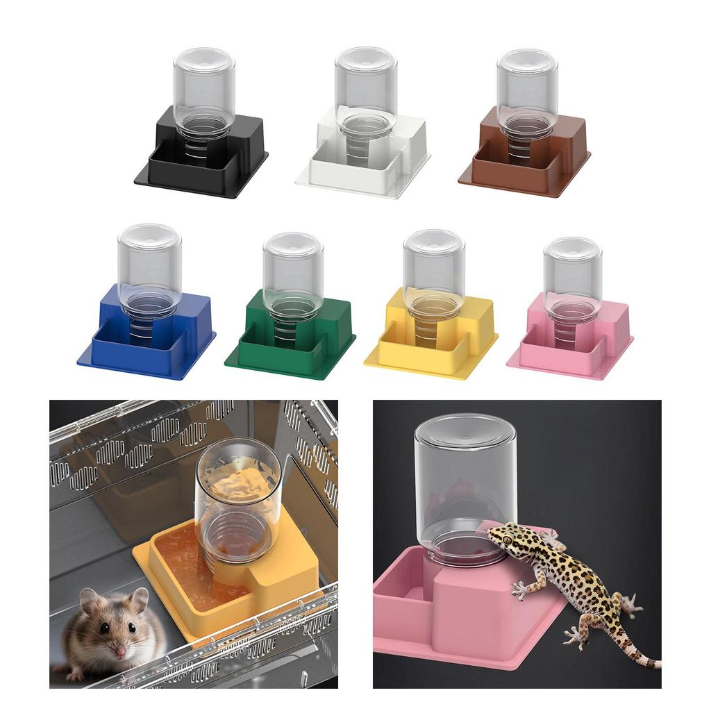 [txejgi] เครื่องจ่ายน้ําอัตโนมัติสําหรับสัตว์เลื้อยคลานจานดื่มพลาสติกที่ทนทานอุปกรณ์เสริมสําหรับเต่า