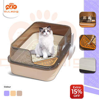 Cat Litter Box Toilet Kucing Tempat Bak Pasir Kucing Anjing Anabul Free Sekop Tempat Bak Pasir Kucing