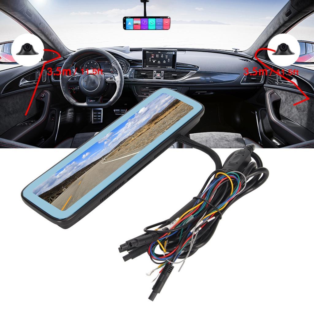 Bamaxis Bamaxis รถสมาร์ทหน้าจอกระจกมองหลัง 11.26in LCD 4 ช่องกล้อง 360 ° หมุนได้ APP รีโมทคอนโทรล 3 