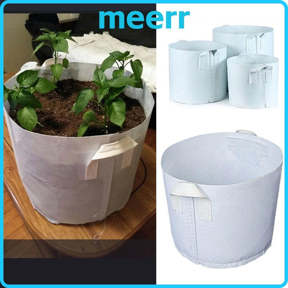 MEERR กระถางผ้ากลมดอกหนาชาวไร่อุปกรณ์ Grow Bag