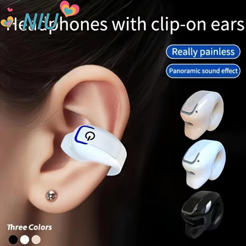 NIUYOUJS หูฟังไร้สายบลูทูธ 5.3 พร้อมไมโครโฟนชุดหูฟังตัดเสียงรบกวนหูเดียวน้ําหนักเบา OWS Driver หูฟัง