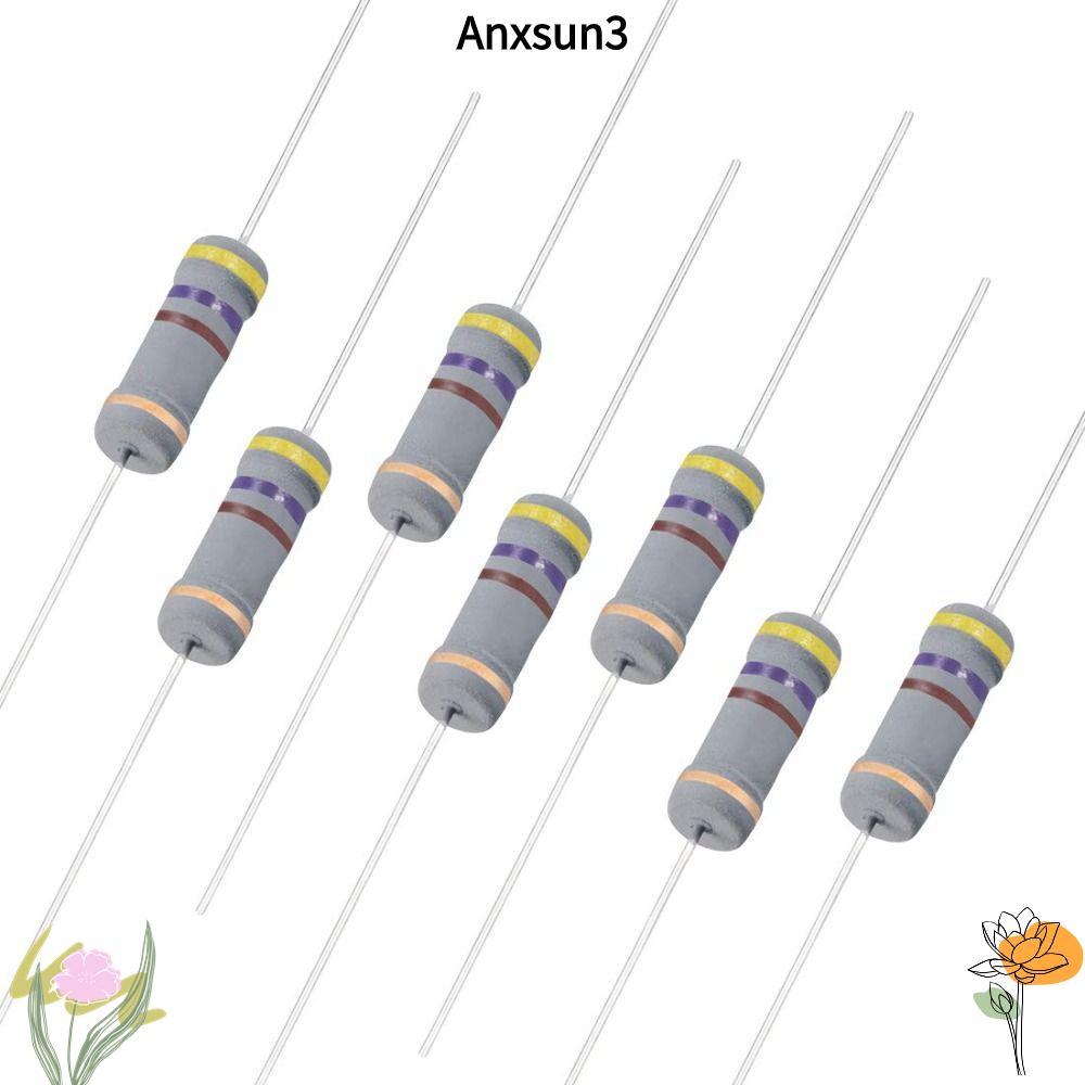 ANXSUN3 470 Ohm Resistor, 5% Tolerance 4 Bands, Easy to us 2W Carbon Film Resistors สําหรับ DIY โครง