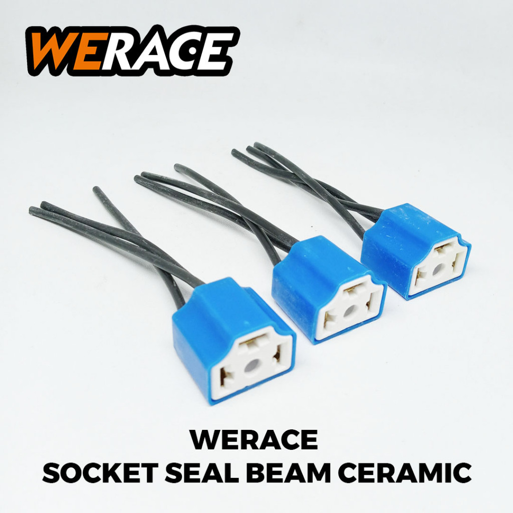 WERACE Socket Seal Beam Ceramic - H4 Ceramic Lamp Bulb Socket