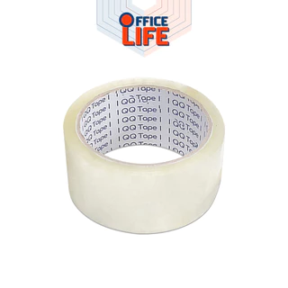 QQ TAPE (คิวคิว เทป) เทปใส เทปขุ่น เทปปิดกล่อง ขนาด 100 หลา หนา 40 / 45 / 47 ไมครอน ( 1 ม้วน )