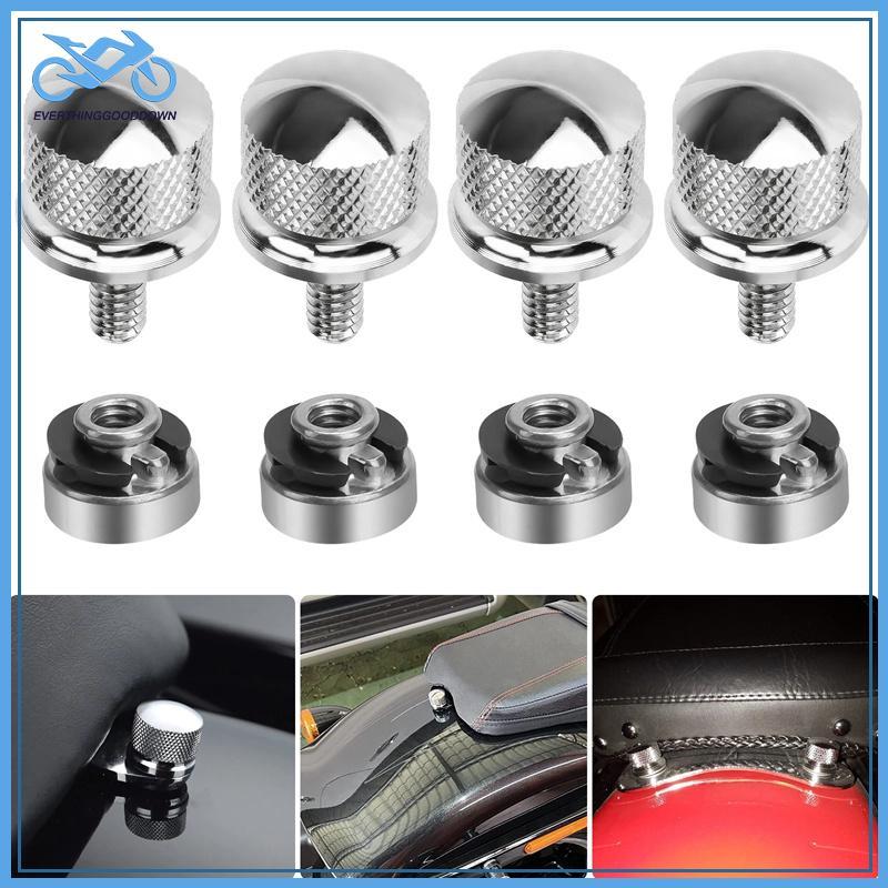 EVER 4x Qui Release บังโคลนหลัง Seat Bolt Nut Kit รถจักรยานยนต์สกรูสําหรับ Harley Sportster XL Softa