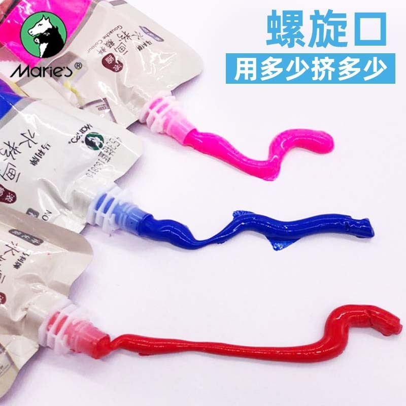 Marley Bagged Gouache Paint Art Students Dedicated Gouache Pigment อาหารเสริม 100ml Jelly Pigment Re