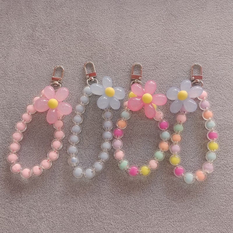 MATAHARI PEARL SUNFLOWER HANDPHONE PHONE STRAP MN-2228 CUTE BEAD HP ACCESSORIES