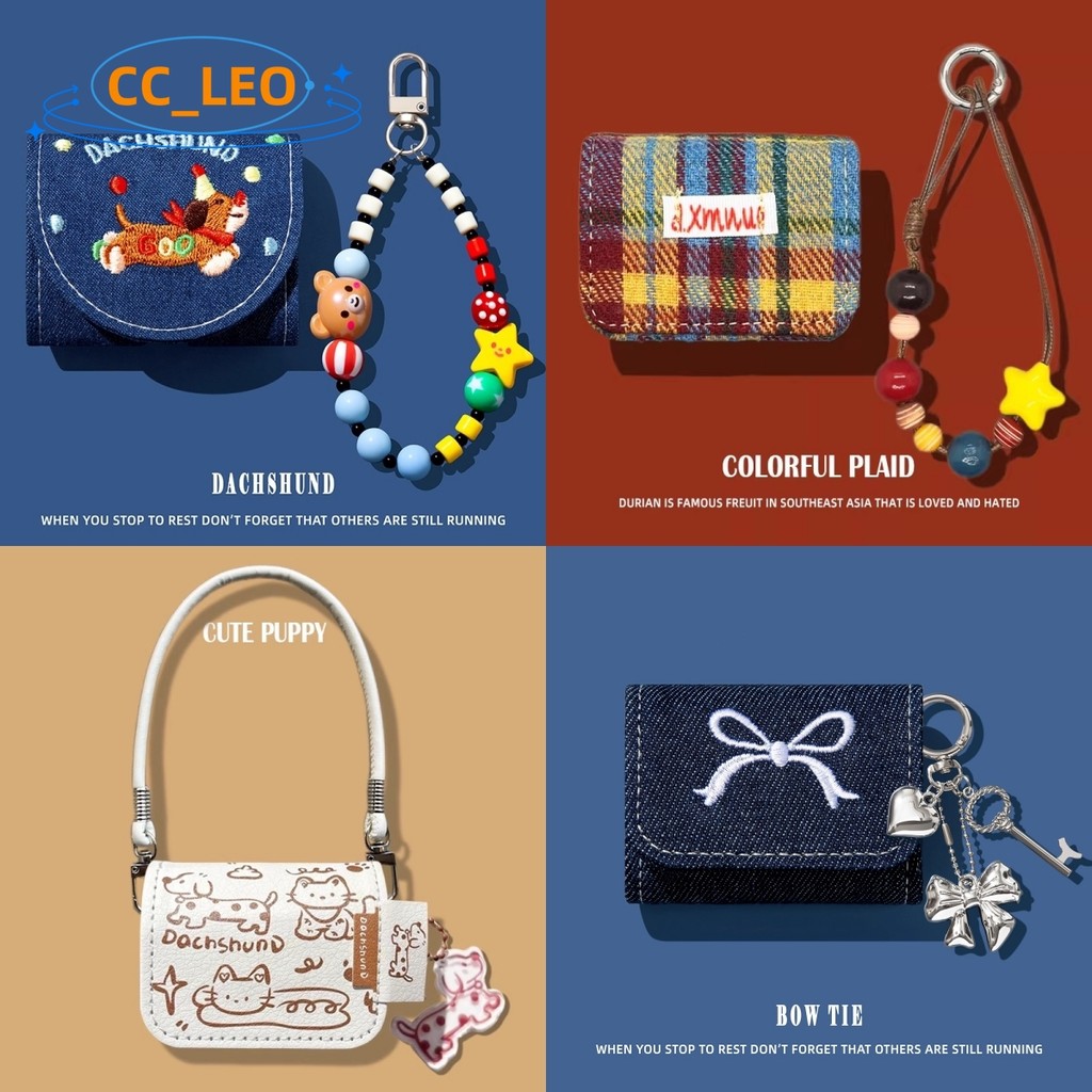 for UGREEN HiTune S3 Case Cartoon Puppy Pendant Leather soft shell storage bag Suitable for UGREEN H