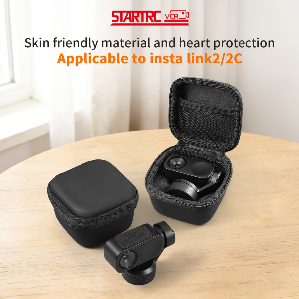 STARTRC แบบพกพาสําหรับ Insta360 Link 2/2C เว็บแคม, PU กันน้ํากระเป๋าเดินทางป้องกันกรณีสําหรับ Insta 