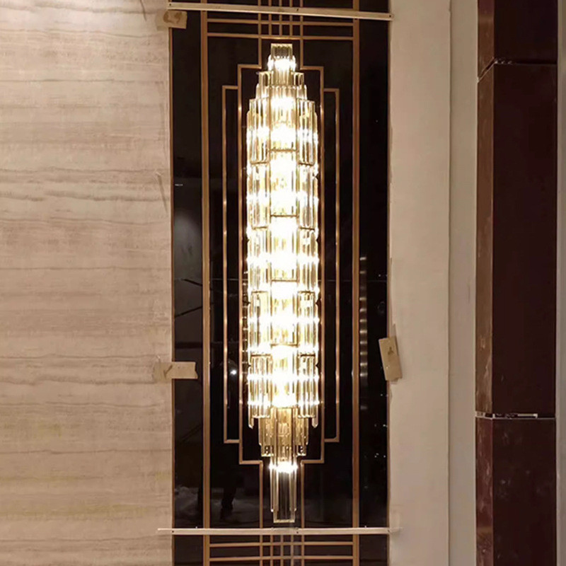 Hotel lobby crystal wall lamp, banquet hall lobby, sales department corridor lamp, villa living room