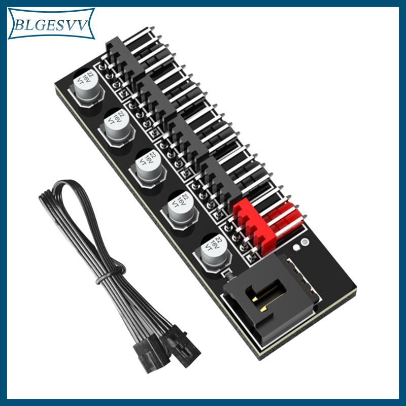 Blg 5 Way Fan Hub 4Pin Extension สําหรับพัดลมระบายความร้อน PC หลายตัวพร้อมติดตั้งง่าย