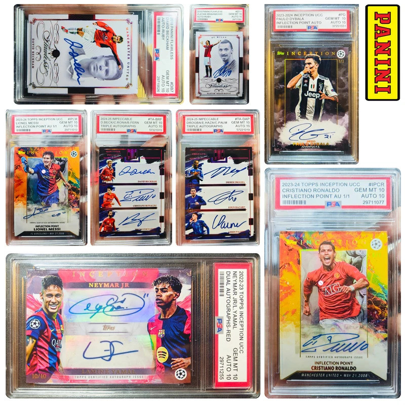 PANINI อิฐการ์ดหนู DIY โฮมเมด Neymar Yamal Drogba Eden Hazard Palmer Messi Ronaldo Beckham Collectio