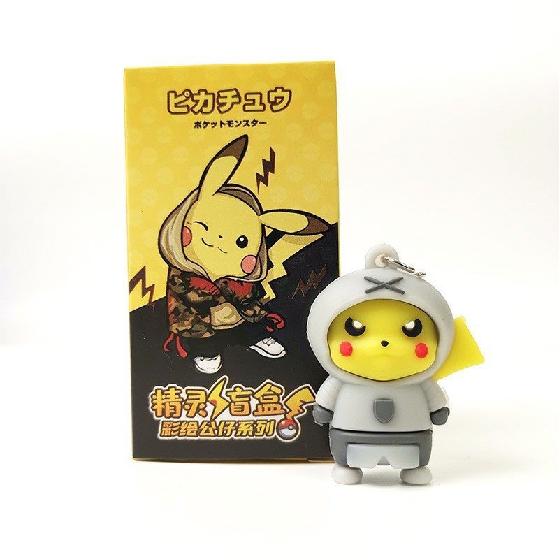 Boxbox手办figurechainmysterygift24pcspikachupokemonpendantkidsblindtoyday挂件