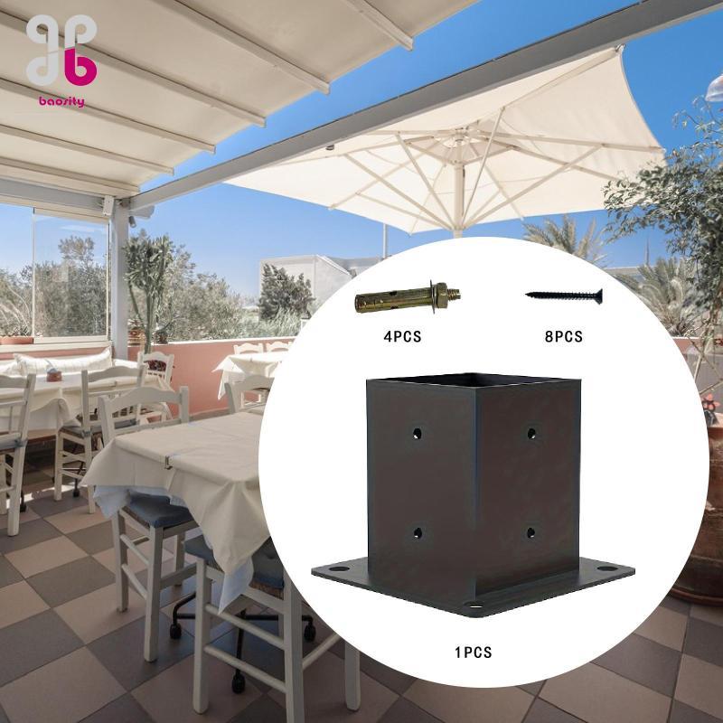 [Baosity] Pergola Bracket Post Base Post Bracket โรงแรมบ้านงานไม้สกรูฮาร์ดแวร์สําหรับ Park กลางแจ้ง 