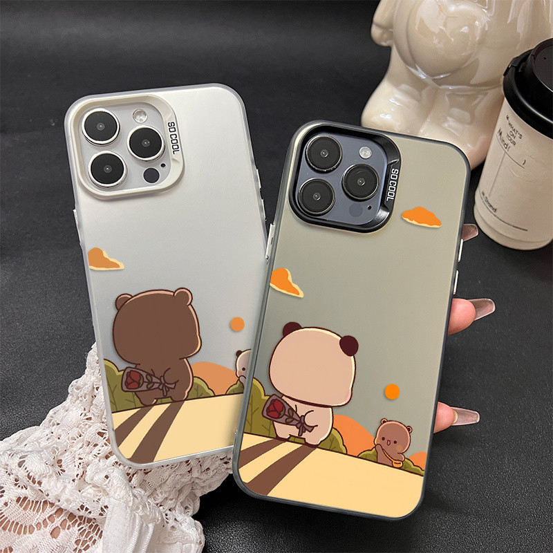 เคส OPPO หมีน้อยให้ดอกไม้อื่น สําหรับ realme F19 A36 A38 A57 A58 A16 A17 A60 A77 C11 C15C30 C53