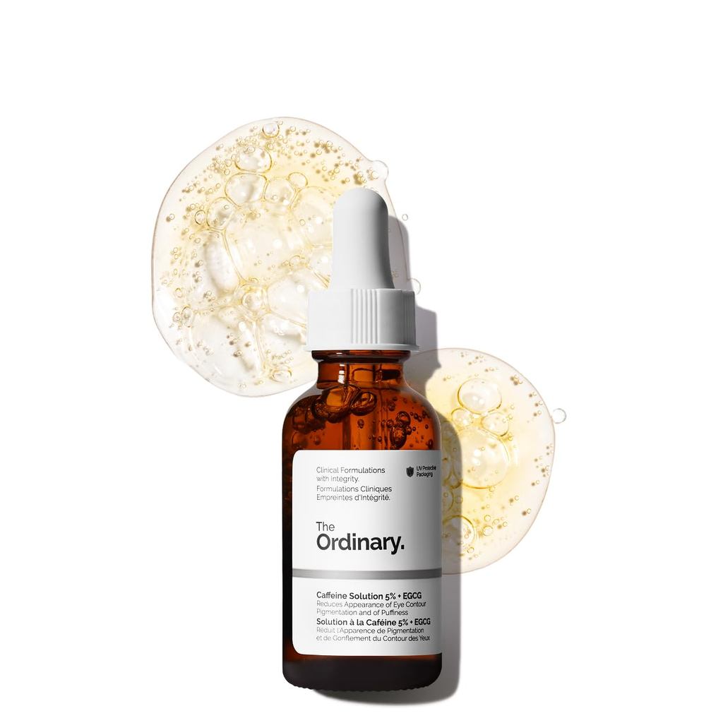 TheOrdinary Caffeine Solution 5%+EGCG, ลบเซรั่มบํารุงรอบดวงตาลอยเหมาะสําหรับความหมองคล้ําและดวงตาควา