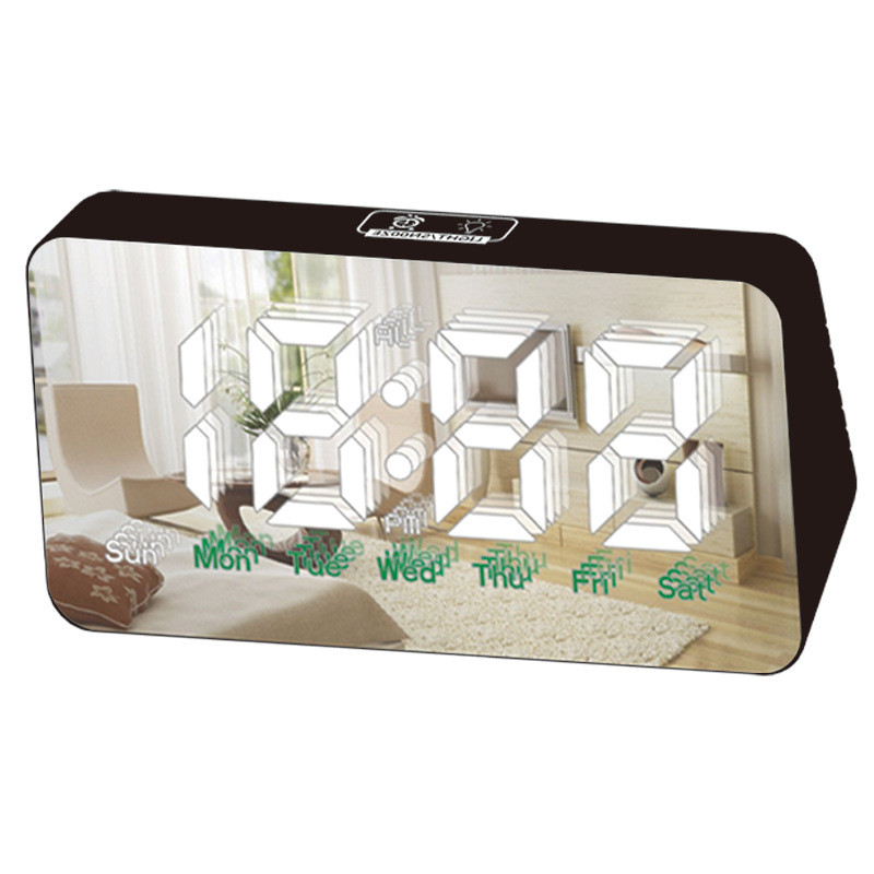 LED Electronic clock, mirror clock, touch-sensitive smart clock, digital desk clock, student alarm c