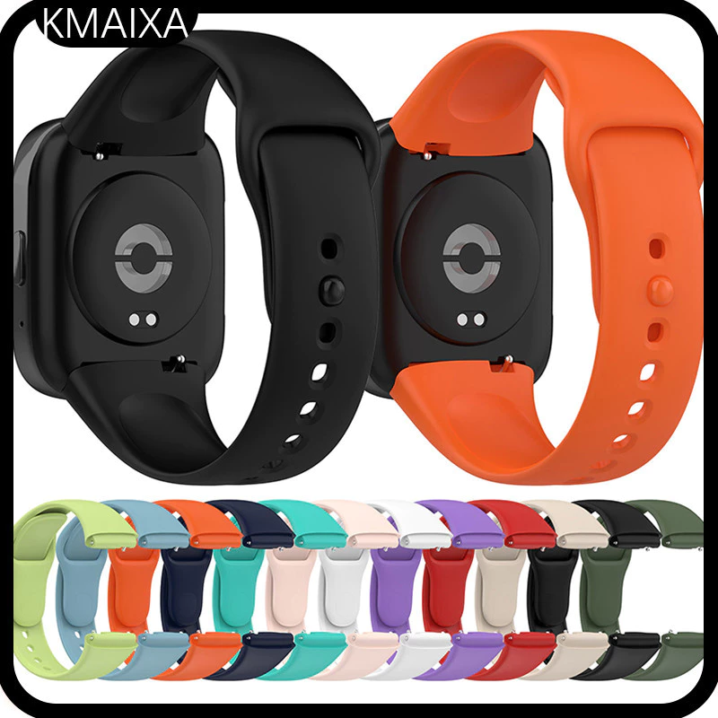 สายซิลิโคน Redmi 3 Active Smartwatch Xiaomi Redmi Watch 3 Active Mi 3 Lite สายยางนุ่มเปลี่ยนสร้อยข้อมือสายสีสําหรับ Redmi Watch3 สายรัดข้อมือที่ใช้งาน