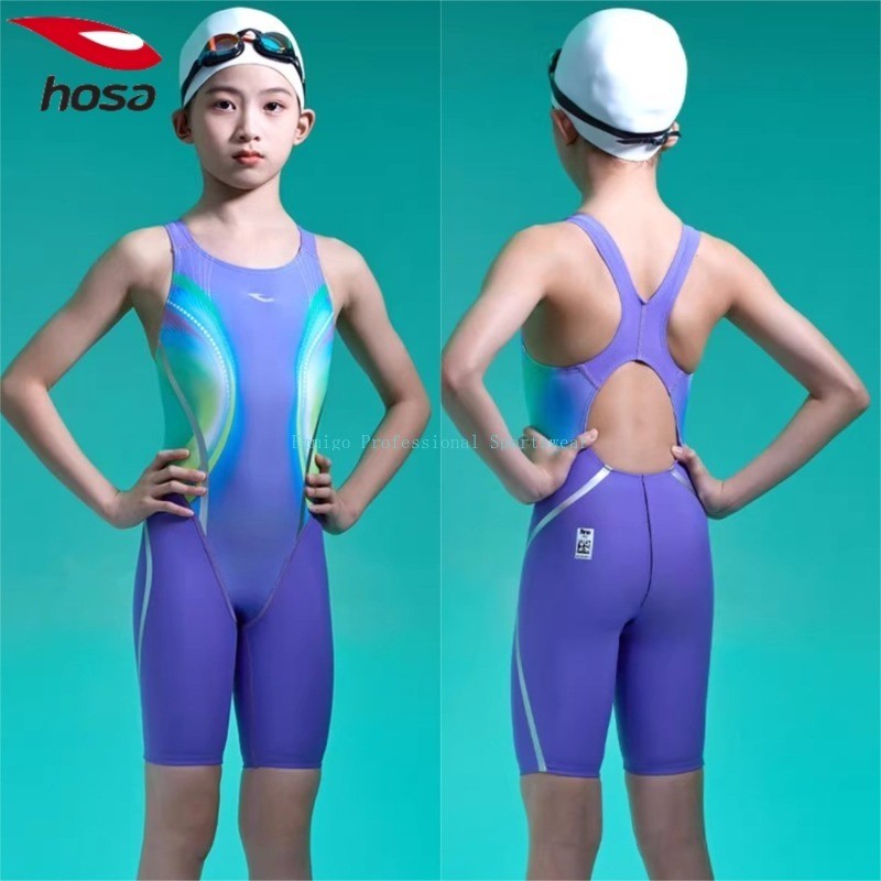ชุดว่ายน้ำ HOSA ONE PIECE FAST DRY สำหรับเด็กผู้หญิง ออกแบบมาสำหรับการแข่งขันและฝึกซ้อม